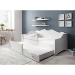 ADRK Furniture Dvojitá postel s matracemi EMKA II Gray, White 160x80 Dvojitá postel s matracemi EMKA II