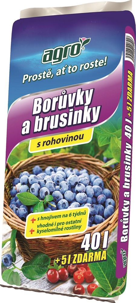 AGRO Substrát pro borůvky a brusinky 40 l + 5 l