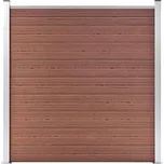 Zahradní plot dřevoplast 180 x 186 cm hnědý