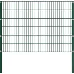 Plotový panel se sloupky železný 176,5 x 120 cm zelený