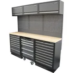 Matabro AKČNÍ SET Sestava 6 ks dílenského nábytku SET-CA01081 s dřevěnou pracovní deskou MB-TGW80