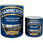 Hammerite hladká barva přímo na zrezivělý kov, odstín tmavě hnědý, 0,7 l + 0,25 l
