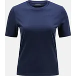 Dámské Tričko s krátkým rukávem PEAK PERFORMANCE W ORIGINAL SMALL LOGO TEE G78903020_2N3 – Tmavě modrá S