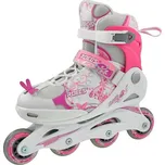 ROCES Compy 6.0 Girl bílo-růžové kolečkové brusle L (EU 38-41)