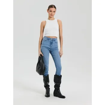 Dámské tričko Sinsay - Crop top - bílá - 636EU-00X - 636EU-00X-L