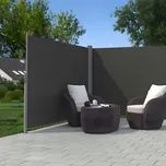 MultiGarden Dvojitá markýza 300x300x180 cm sluneční clona boční roleta antracitová