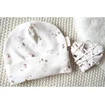 AMÁLKA Bavlněná čepička ažurový vzor, pejsek Snoopy Velikost: 62-68