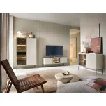 Piaski Obývací stěna Sento s LED osvětlením provedení - vyber: kašmír + dub wotan