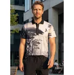 Pánské funkční triko s límečkem premium ALTISPORT VOJ/ALM103TR05 ČERNÝ-LES L