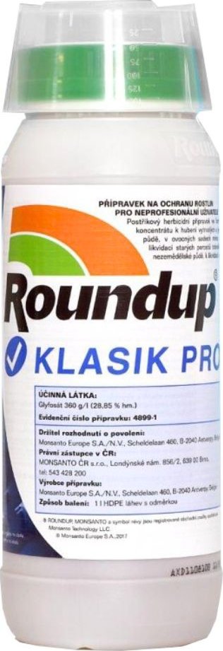 Roundup Klasik PRO 1 l - herbicid proti plevelům