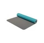 Yoga Mat dvouvrstvá, materiál TPE - dvě barvy Tyrkys-Šedá