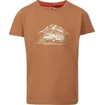 Kilpi ALBION-JB Chlapecké bavlněné tričko ZJ0302KI Hnědá 146