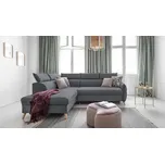 Rozkládací sedačka Simone, levé provedení, šedá, 253 cm, 82 cm, 95 cm