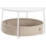 Konferenční stolek bílá, béžová, bílá, béžová, 75 cm, 75 cm, 45 cm