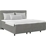Čalouněná postel London 160/200 cm, šedá, šedá, 160 cm, 200 cm
