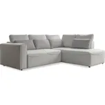 Rohová sedačka Holly L, oboustranná, béžová/tm.béžová, béžová, 257 cm, 93 cm, 210 cm