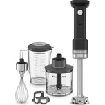 KitchenAid Bezdrátový tyčový mixér GO s příslušenstvím (bez baterie), 5KHBRV05BM, černá mat 5KHBRV05BM