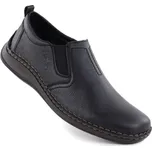 Černá pánská kožená nazouvací obuv Rieker 05264-00 43