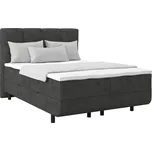 Čalouněná postel London 140/200 cm, tmavě šedá, tmavě šedá, 140 cm, 200 cm