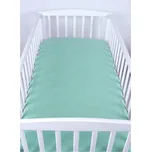 Mušelínové prostěradlo s gumkou 60x120 cm - zelená