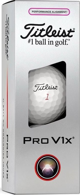 Titleist ball PRO V1x - White Performance Alignment (Pink) 3ks 2026