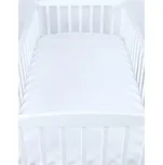 Mušelínové prostěradlo s gumkou 60x120 cm - bílá