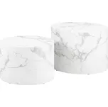 Sada Konferenčních Stolků Dice, bílá, 58 cm, 50 cm, 50 cm