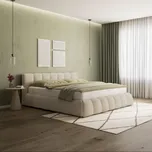 Čalouněná postel Marija 180x200 cm, béžová, slonovinová, 180 cm, 200 cm