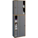 Botník Salia Antracit/dub medový š: 60 cm, antracitová, medový dub, 60 cm, 183 cm, 37 cm