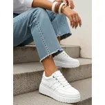 Dámské kožené tenisky s tlustou platformou bílé FashionStreet ZY1394 39