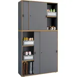 Botník Salia Antracit/dub medový š: 100 cm, antracitová, medový dub, 100 cm, 183 cm, 37 cm