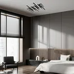 Stropní Svítidlo Sindri, černá, bílá, 61 cm, 8 cm