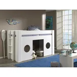 Středne vysoká postel Freya, bílá, 90 cm, 200 cm