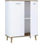 Komoda Landos, bílá, medový dub, 60 cm, 81 cm, 32 cm