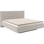 Čalouněná postel Pedro D 160x200 cm, perlová, pískové barvy, 160 cm, 200 cm