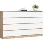 KOMODA K160 8SZ CLP PK DUB SONOMA / BÍLÁ