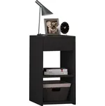Noční stolek Sledo Maxi černá, černá, 35 cm, 65 cm, 35 cm