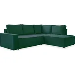 Sedačka Oliver, pravá, tmavě zelená barva, tmavě zelená, 247 cm, 194 cm