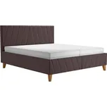 Čalouněná postel NORA,160x200,hnědá, hnědá, 160 cm, 200 cm