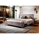 Čalouněná postel Tamina s roštem 160x200cm, fialová, 160 cm, 200 cm