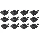 Zahradní solární lampy 12 ks LED čtvercové 12 cm černé IM_277136
