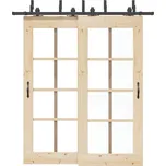 Sada příslušenství pro posuvné dveře 200 cm ocelová černá 3295730