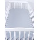 Mušelínové prostěradlo s gumkou 60x120 cm - šedá