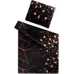 SVITAP sleep well Povlečení mikroflanel Ginkgo černé 140x200, 70x90 cm