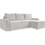 Rozkládací sedačka Oliver, oboustranná montáž, béžová, béžová, 250 cm, 156 cm