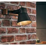 Brilliant 85810/46 Nástěnné svítidlo DECCA černá ocel + DŘEVO