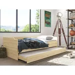 Postel se 3 lůžkami včetně roštů Lotar, přírodní barvy, 90 cm, 200 cm