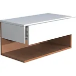 Nástěnná police, bílá, medově dubová, bílá, barvy dubu, 60 cm, 30 cm, 32 cm