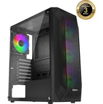 EVOLVEO Xenon, skříň ATX, 4x ARGB ventilátor 120mm, přední panel airflow mesh, černá