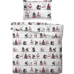 Povlečení mikroflanel Kočky na střeše 140x200, 70x90 cm